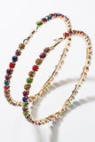 Farverig beaded hoop ørering
