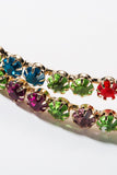 Farverig beaded hoop ørering