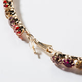 Farverig beaded hoop ørering