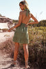 Indlæs billede til gallerivisning Halter Army Grøn Sommer Kjole Backless