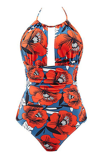 Flower One Piece Halter badetøj
