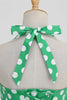 Indlæs billede til gallerivisning Grøn Polka Dots 1950&#39;erne Pin Up Dress