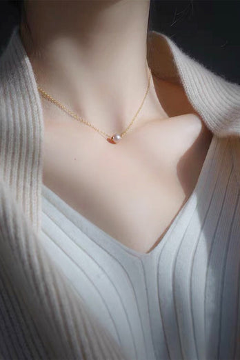 Hvid perle halskæde