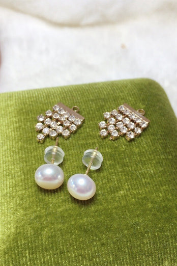 Perle hvide øreringe med perler