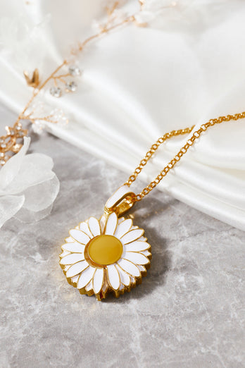 Gylden blomst halskæde