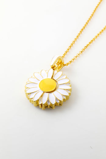 Gylden blomst halskæde
