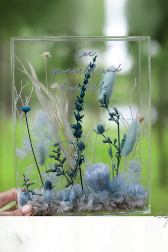 Akryl udødelig blomst fotoramme