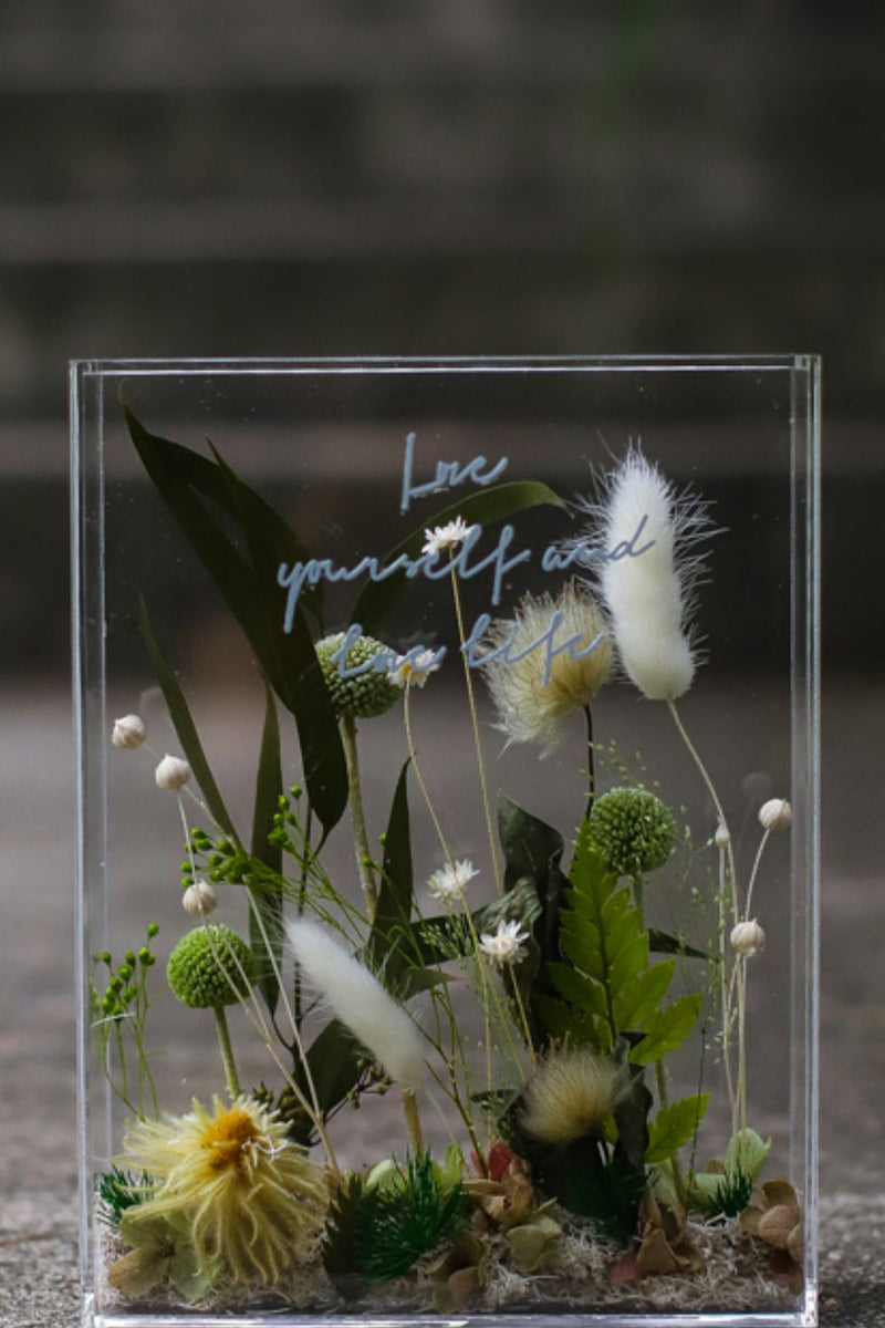 Indlæs billede til gallerivisning Akryl udødelig blomst fotoramme