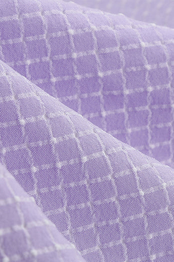 Lavendel Halter Plaid Vintage Kjole