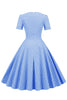 Indlæs billede til gallerivisning Striber Korte ærmer 1950&#39;erne Swing Dress