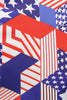 Indlæs billede til gallerivisning Amerikansk flag trykt retro kjole med sløjfe