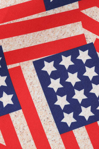 Vintage Kjole med amerikansk flagprint