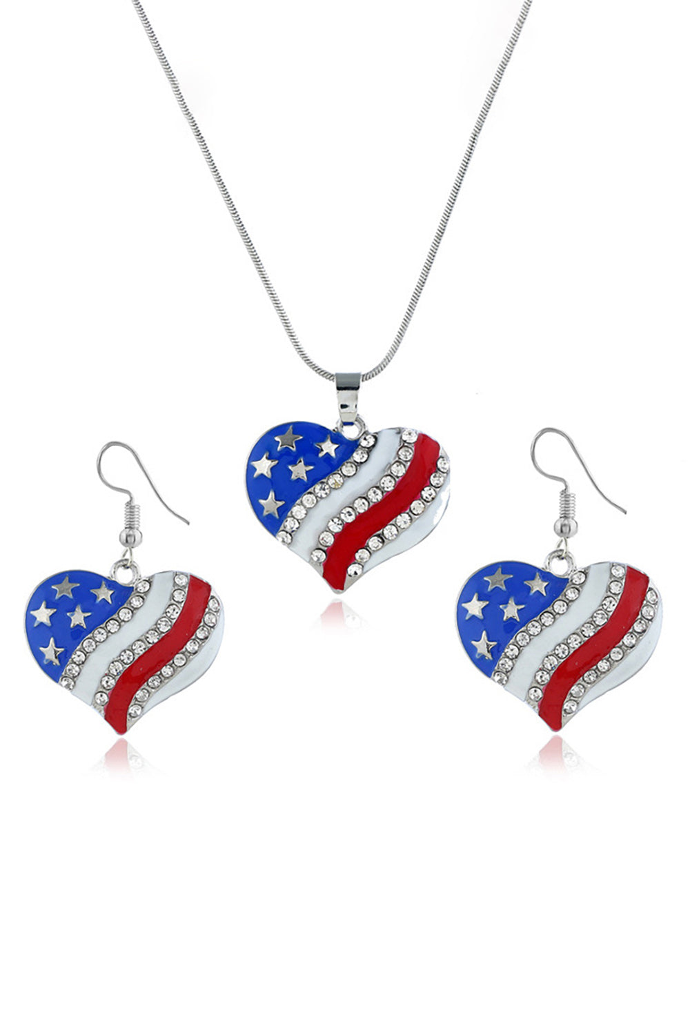 Amerikansk flag Pentagram Diamant Halskæde