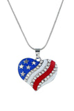 Amerikansk flag Pentagram Diamant Halskæde
