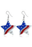 Amerikansk flag Pentagram Diamant Halskæde