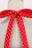 Retro stil Halter Red Polka Dots 1950'erne Kjole