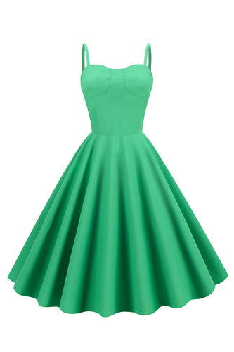 Grønne spaghettistropper 1950'ernes kjole
