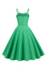 Indlæs billede til gallerivisning Grønne spaghettistropper 1950&#39;ernes kjole