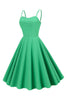 Indlæs billede til gallerivisning Grønne spaghettistropper 1950&#39;ernes kjole