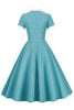 Indlæs billede til gallerivisning A Line V Neck Blush Vintage kjole med knap