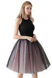Tofarvet syning 7-lags mesh Tulle Tutu nederdel