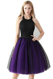 Tofarvet syning 7-lags mesh Tulle Tutu nederdel