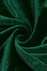 Indlæs billede til gallerivisning En linje fra skulderen Mørkegrøn fløjlskjole