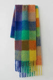 Gul kaffe Faux Cashmere Plaid Tørklæde