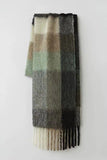 Gul kaffe Faux Cashmere Plaid Tørklæde