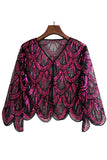 Sequined Black Fuchsia 1920'erne Cape