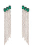 Indlæs billede til gallerivisning Fuchsia perlede Rhinestone Party øreringe