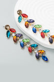Farverige Rhinestone blade øreringe