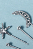 Mode Simple Rhinestone Pandehår Side Hair Clip