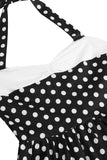 Red Halter Polka Dots 1950'erne kjole