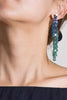 Indlæs billede til gallerivisning Kvastgradient farvede rhinsten lange øreringe