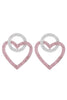 Indlæs billede til gallerivisning Sparkly Rhinestones hjerte øreringe