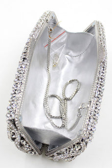 Luksus Rhinestone Party håndtaske med aftagelig kæde