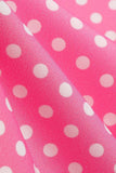 Kold skulder Polka Dots Barbie Pink 1950'erne kjole