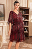 Indlæs billede til gallerivisning Rød glitrende kjole fra 1920&#39;erne med pailletter