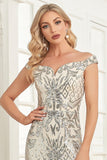 Off the Shoulder Havfrue Sparkly Pailletgalla Kjole