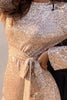 Indlæs billede til gallerivisning Langærmet Glitter Cocktail Kjole med udhuling