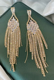 Golden Tassel Rhinestone Øreringe