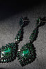 Indlæs billede til gallerivisning Mørkegrøn Rhinestone Dingle øreringe