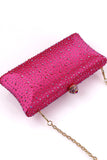 Sparkly Fuchsia Rhinestone aftenfest håndtaske