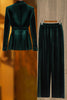 Indlæs billede til gallerivisning Sort Beaded 2 stk Lace Up Velvet Kvinder Suit