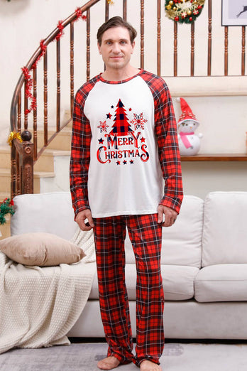 Plaid matchende familie jule pyjamas sæt