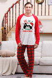 Familie Rød Plaid Glædelig jul pyjamas sæt