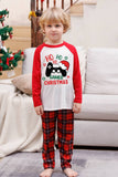 Familie Rød Plaid Glædelig jul pyjamas sæt