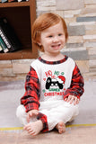 Familie Rød Plaid Glædelig jul pyjamas sæt
