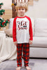 Indlæs billede til gallerivisning Familie Rød Plaid Glædelig jul pyjamas sæt
